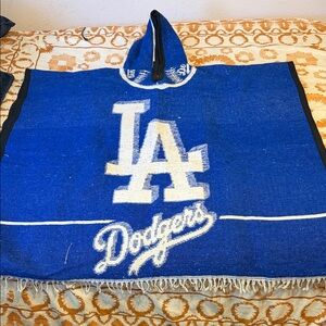 Blue LA Dodgers Hooded Poncho